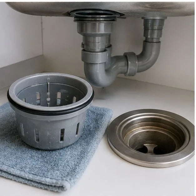 Sink waste cup cleaning
