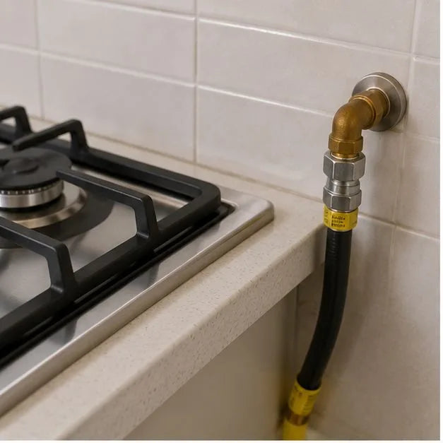 Gas connection leak repair context