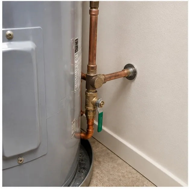 Hot water connection leak repair